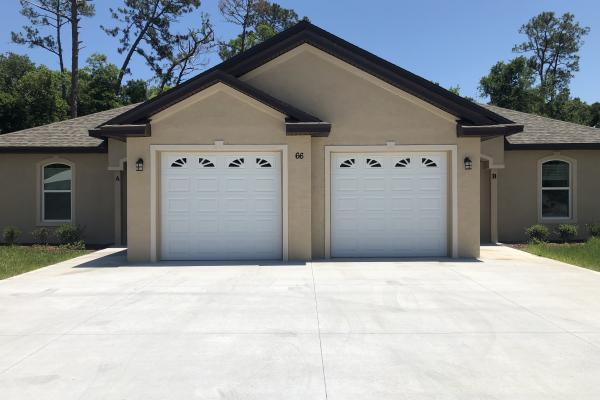 Raised Short Panel Garage Door with Sherwood Glass Top Section 